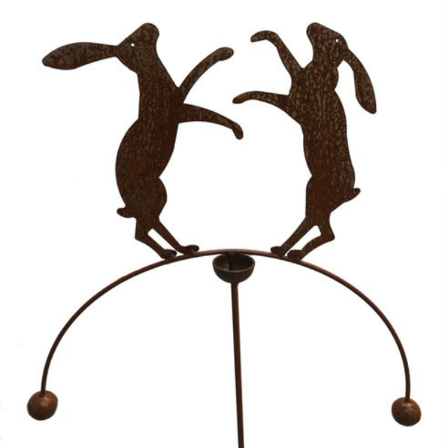 Boxing Hares Double Ball Wind Spinner/Rocker